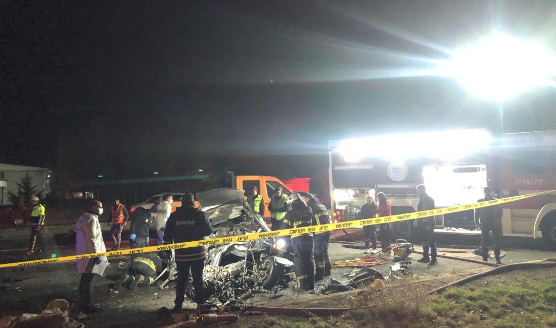 Tekirdağ’ın Ergene ilçesinde otomobilin