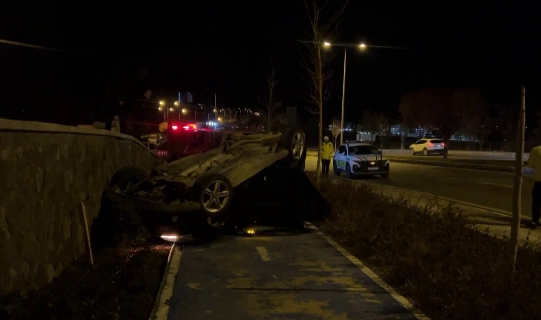 Yozgat’ta kontrolden çıkan otomobilin