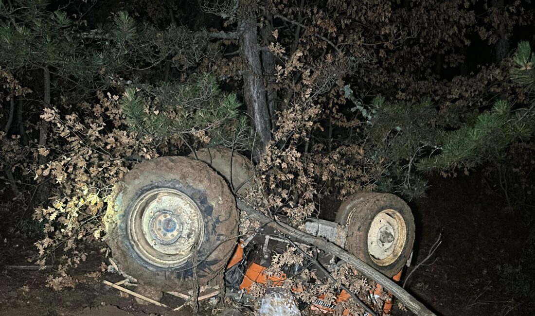 Uşak’ın Banaz ilçesinde traktörün