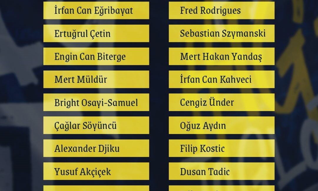 Fenerbahçe’nin, Trendyol Süper Lig’de